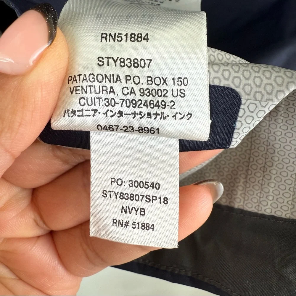 Patagonia Women's Torrentshell Jacket Style # 83807 NVYB Navy Blue Size XL - Picture 9 of 9